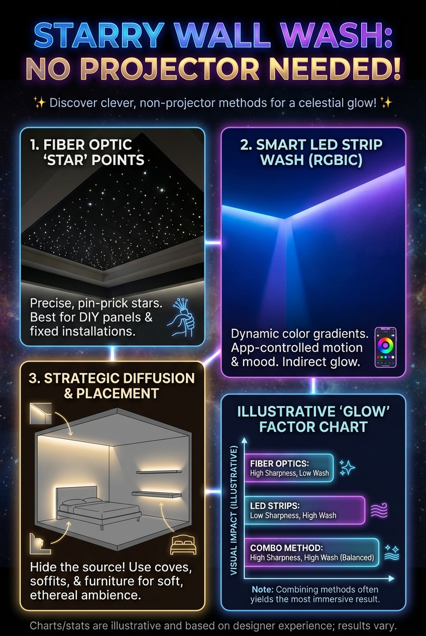 Starry Wall Wash Lighting Ideas Without Projectors - photo 4