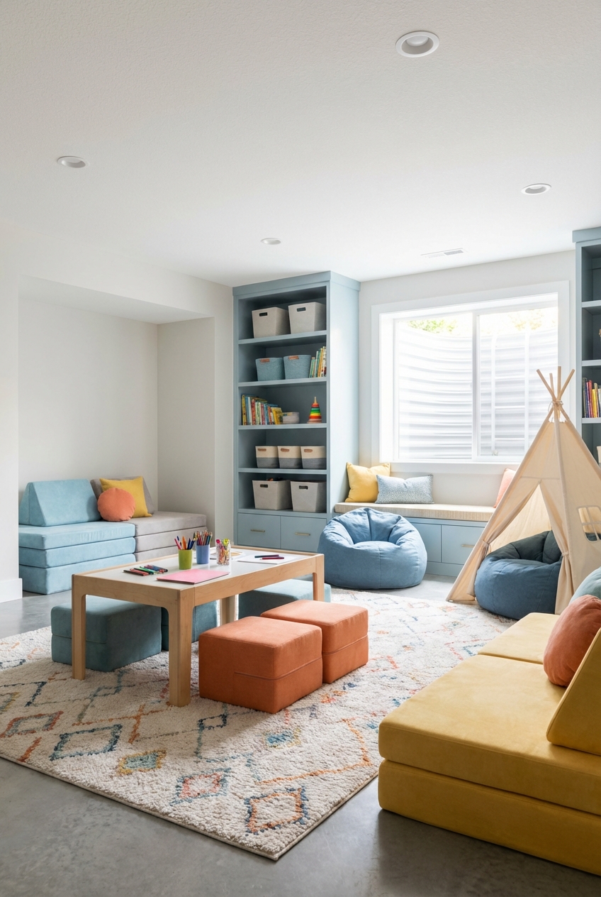 5 Tips for Designing a Basement Playroom Ideas