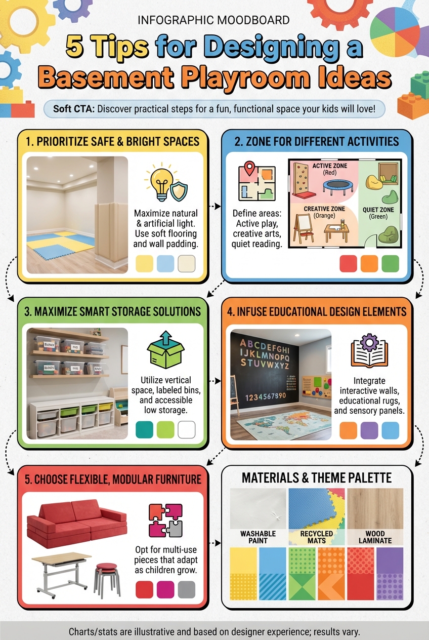 5 Tips for Designing a Basement Playroom Ideas - photo 4