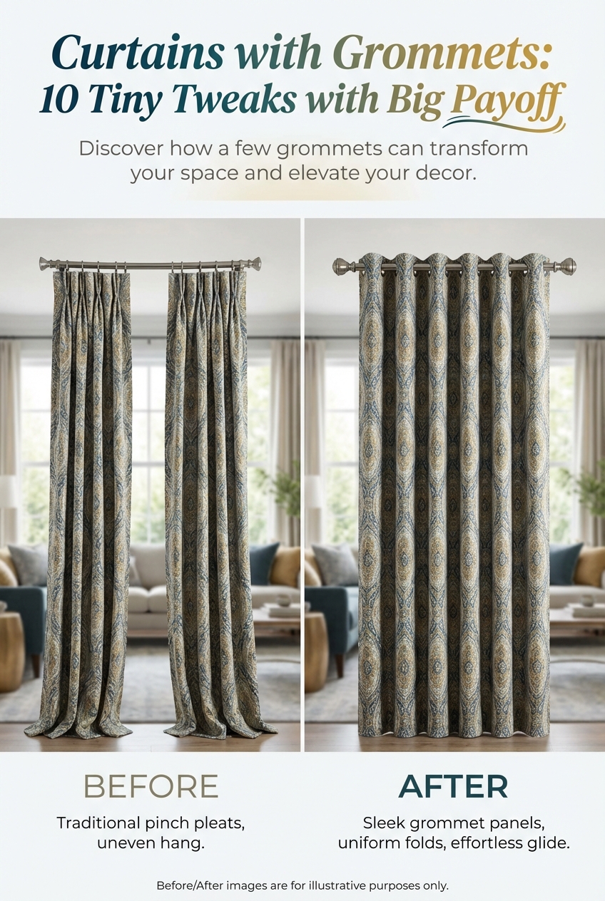 Curtains with Grommets: 10 Tiny Tweaks with Big Payoff - photo 5