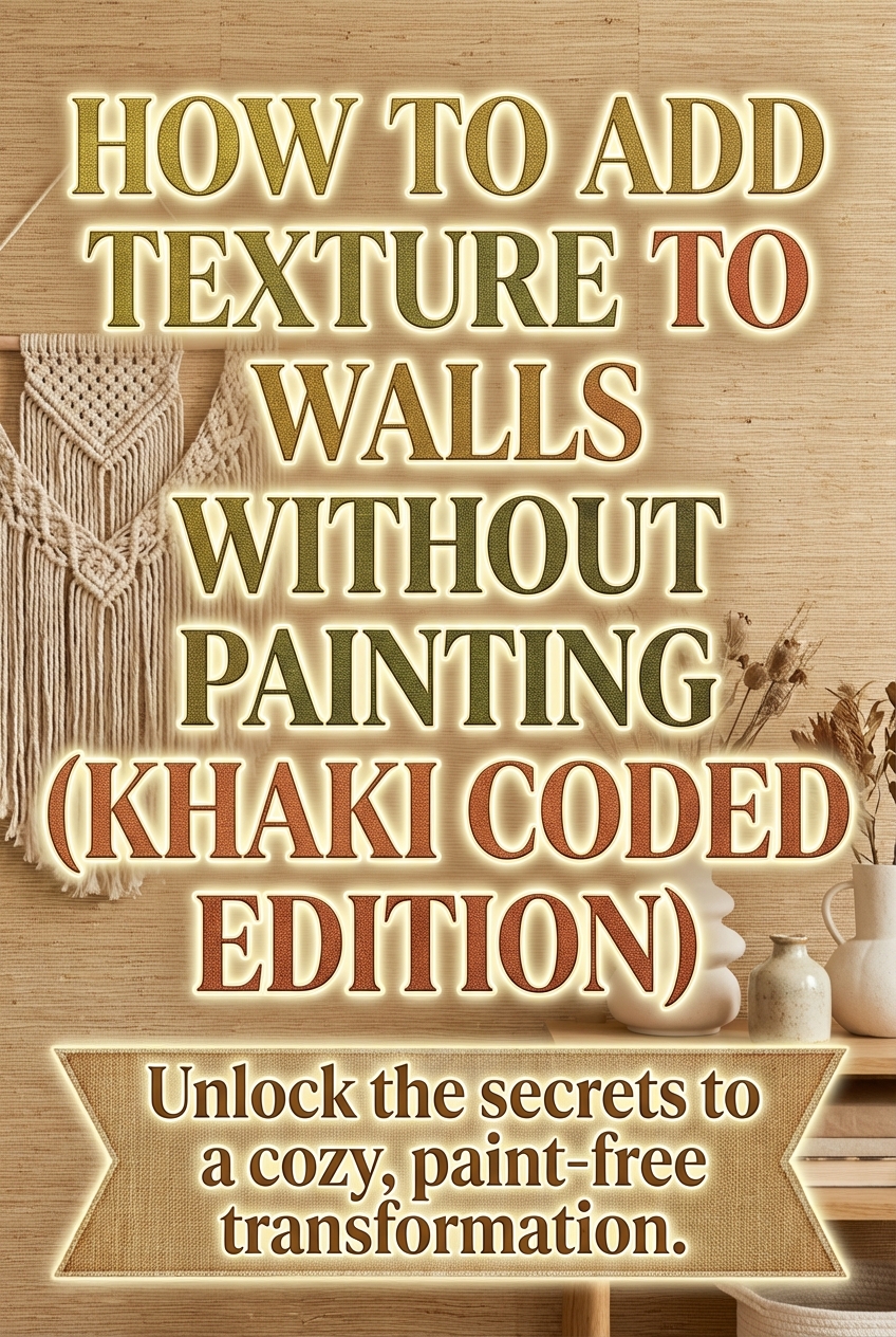 How to Add Texture to Walls Without Painting (Khaki Coded edition) - photo 2