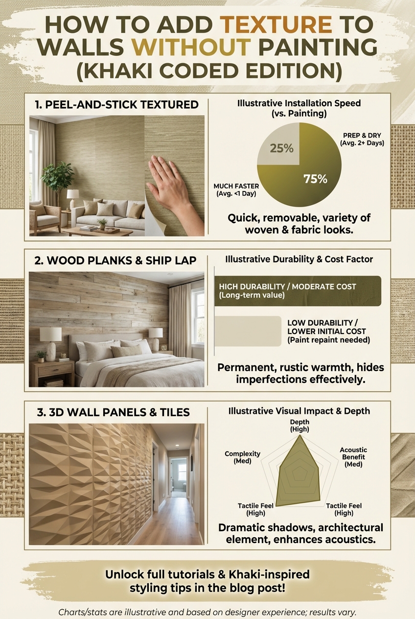 How to Add Texture to Walls Without Painting (Khaki Coded edition) - photo 3