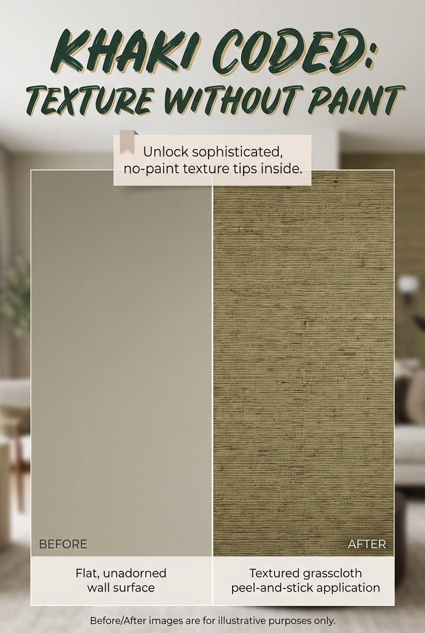How to Add Texture to Walls Without Painting (Khaki Coded edition) - photo 5