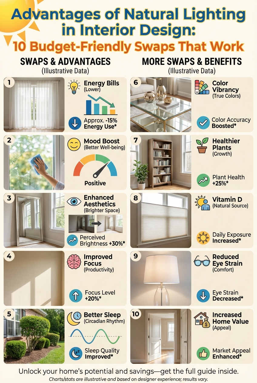 Advantages of Natural Lighting in Interior Design: 10 Budget – Friendly Swaps That Work - photo 3