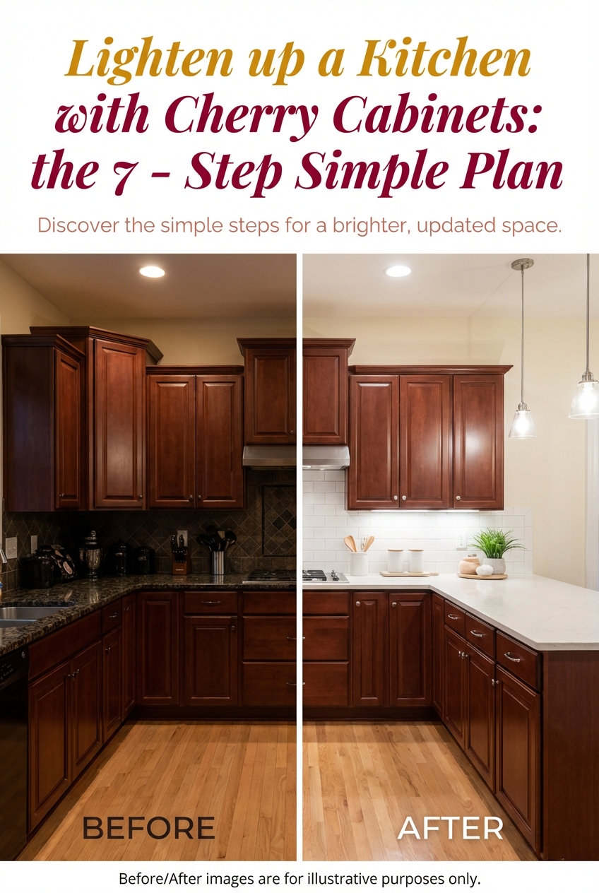 Lighten up a Kitchen with Cherry Cabinets: the 7 – Step Simple Plan - photo 5