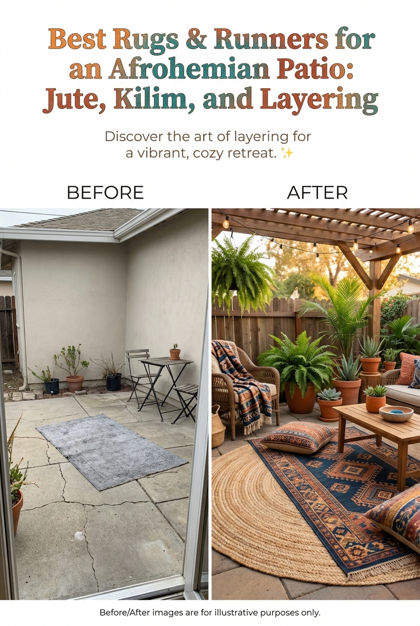 Best Rugs & Runners for an Afrohemian Patio: Jute, Kilim, and Layering - photo 5
