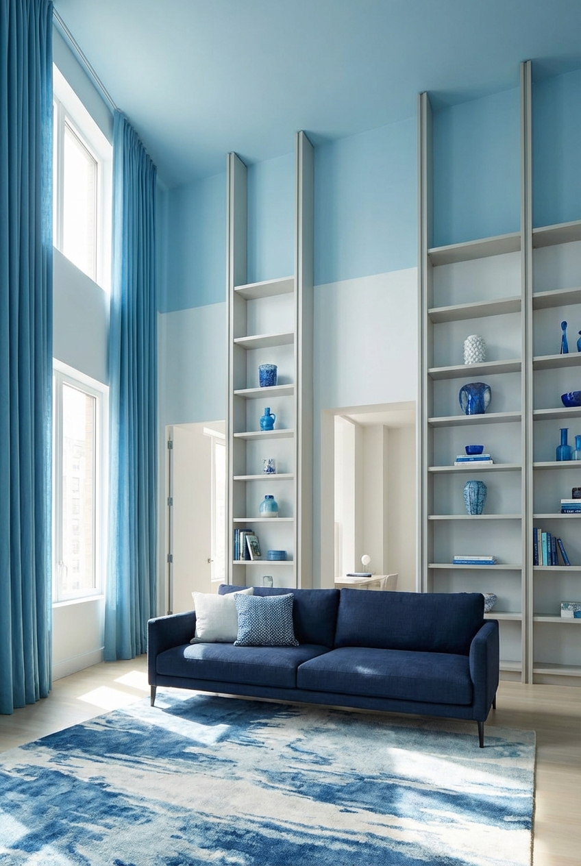 Cool Blue Decor for Low Ceilings: Color Tricks That Lift