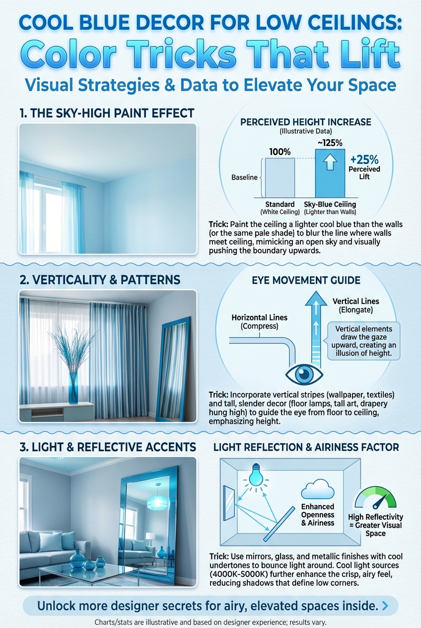 Cool Blue Decor for Low Ceilings: Color Tricks That Lift - photo 3