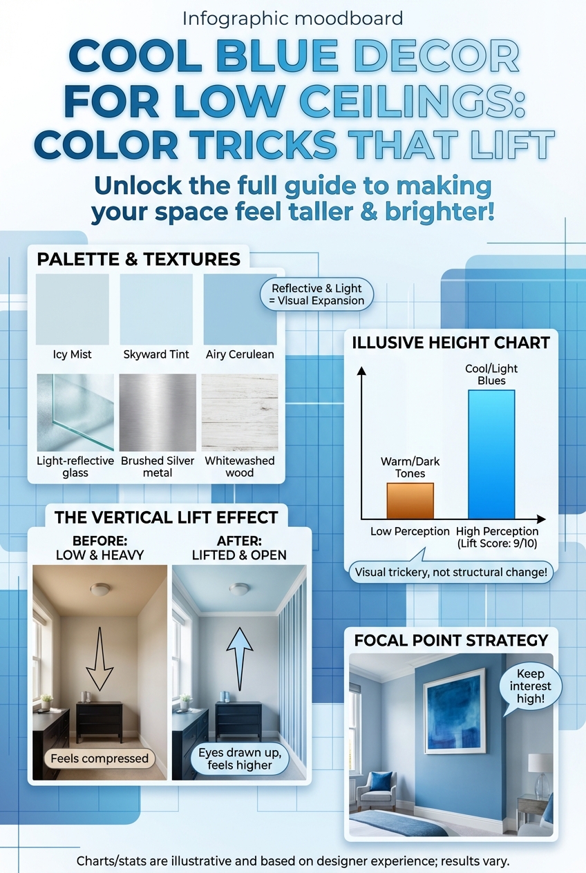 Cool Blue Decor for Low Ceilings: Color Tricks That Lift - photo 4
