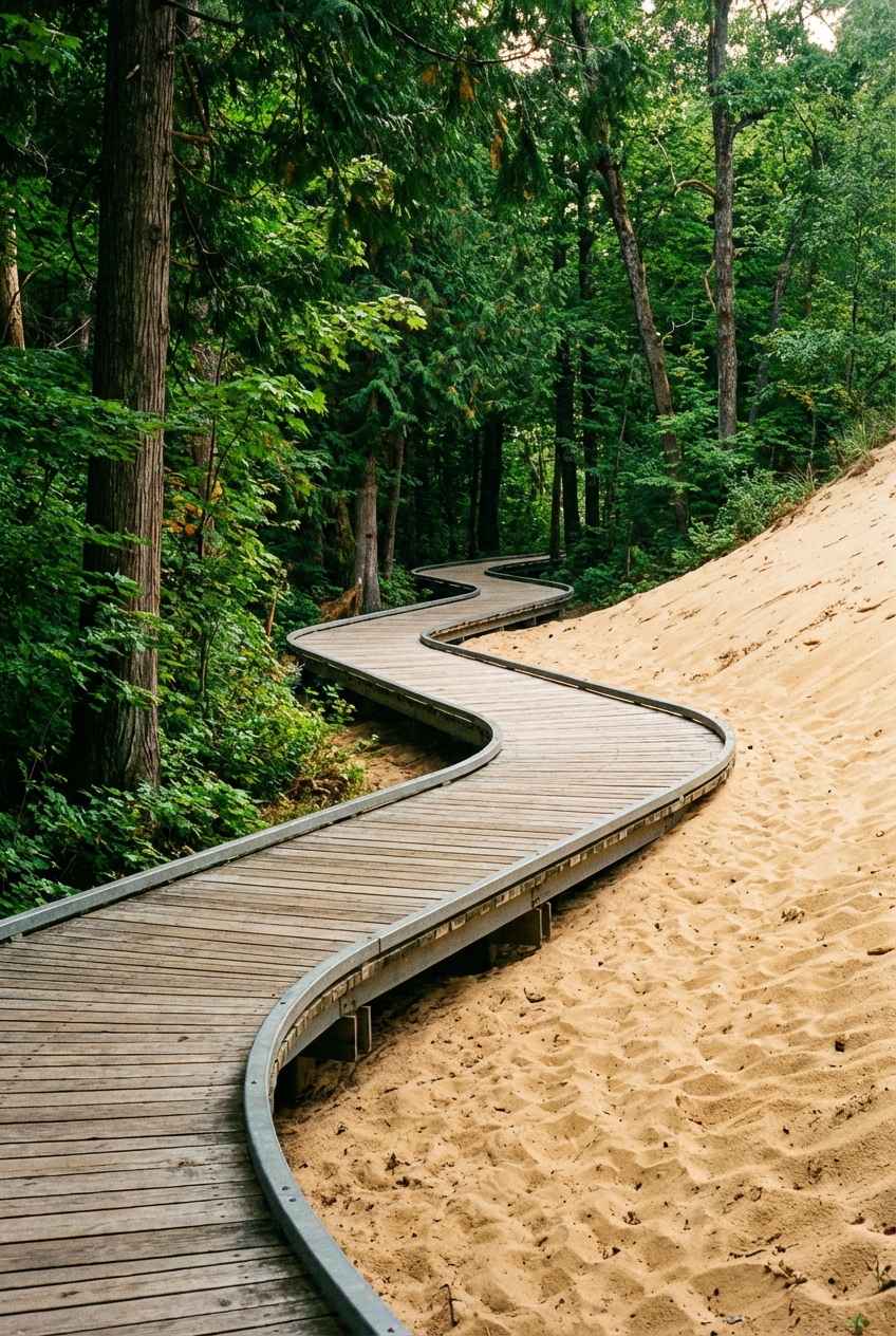 Forest + Sand: nature palette with clean lines