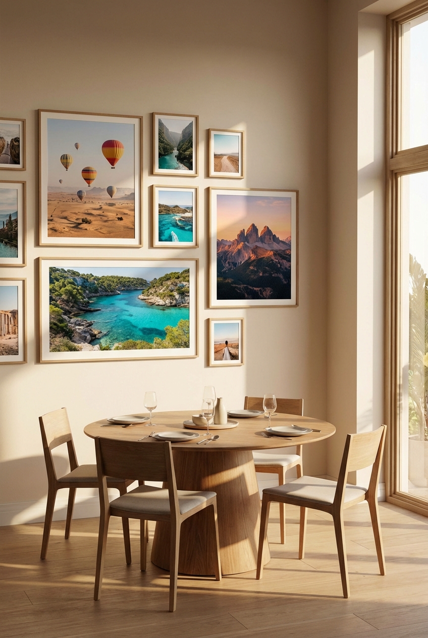 Darecations Wall Art for Dining Rooms: landscapes and travel photos