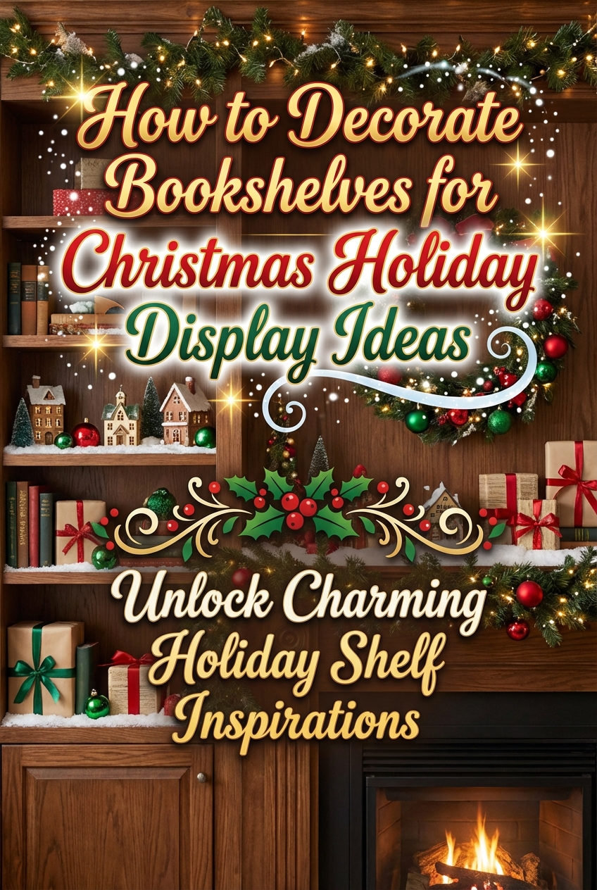 How to Decorate Bookshelves for Christmas Holiday Display Ideas - photo 2