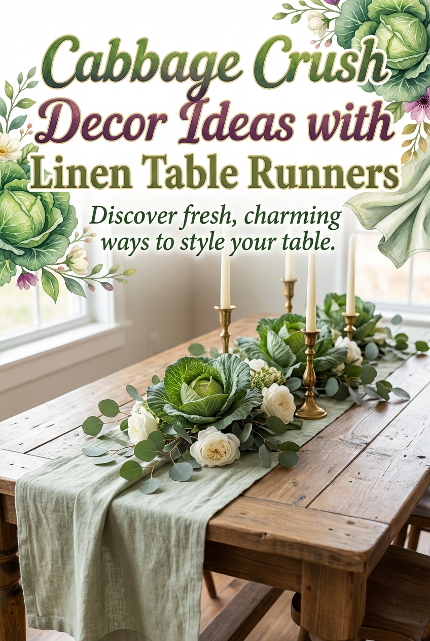 Cabbage Crush Decor Ideas with Linen Table Runners - photo 2