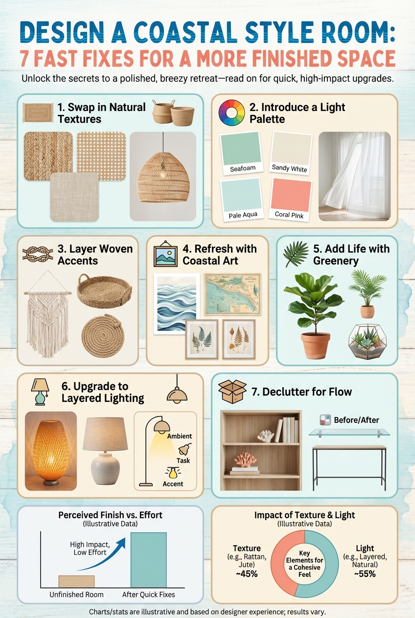 Design a Coastal Style Room: 7 Fast Fixes for a More Finished Space - photo 4