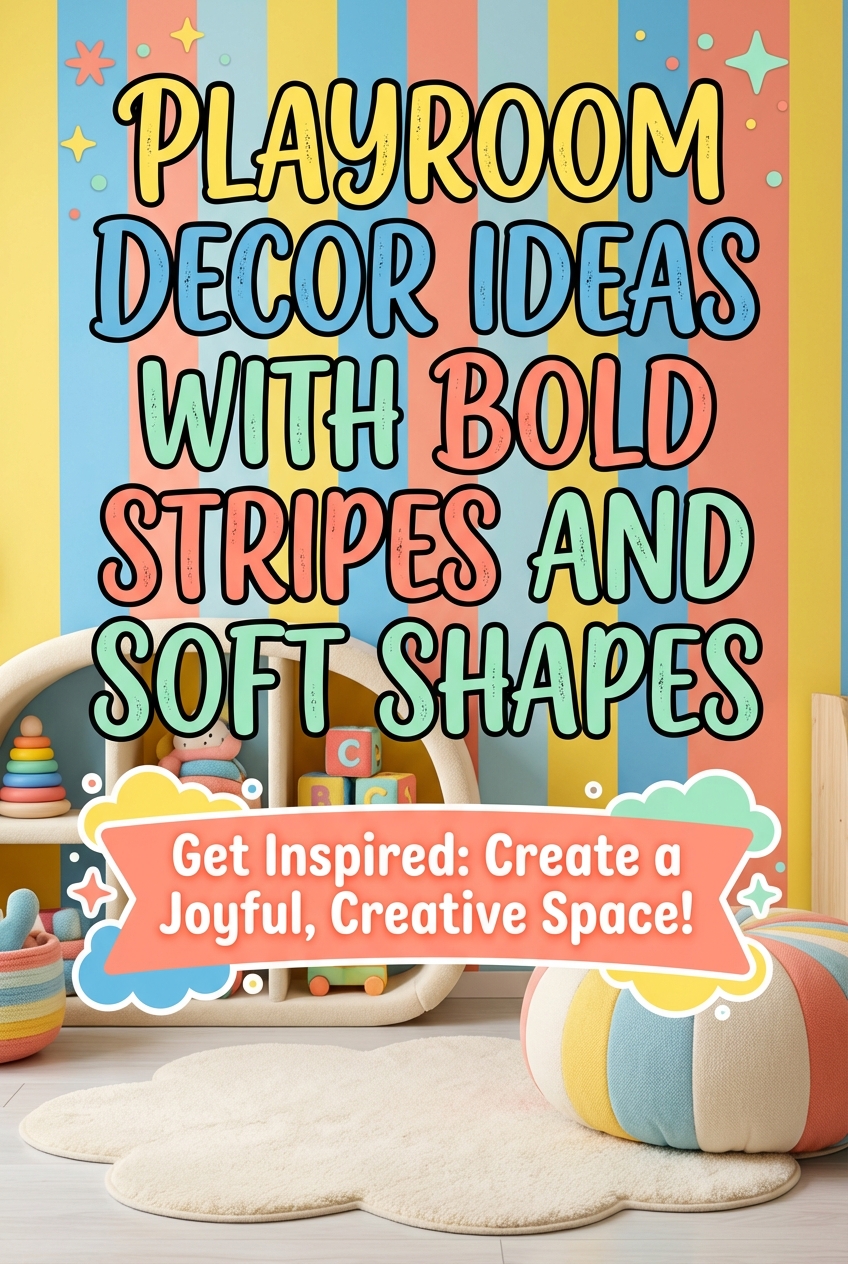 Playroom Decor Ideas with Bold Stripes and Soft Shapes - photo 2