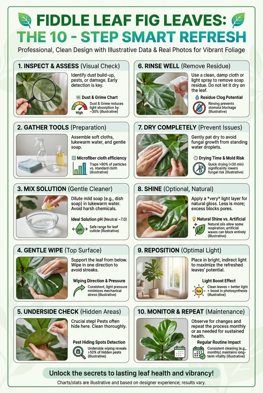 Fiddle Leaf Fig Leaves: the 10 – Step Smart Refresh - photo 3