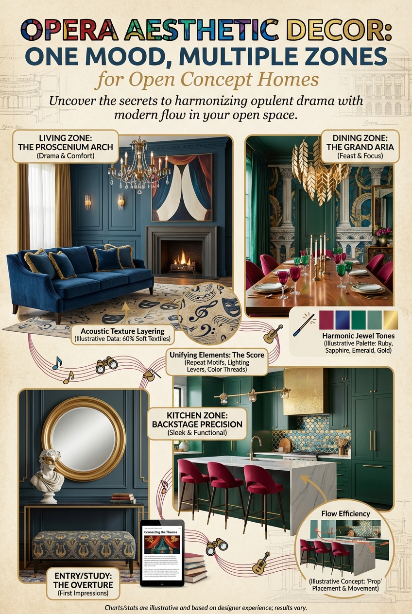 Opera Aesthetic Decor for Open Concept Homes: One Mood, Multiple Zones - photo 4