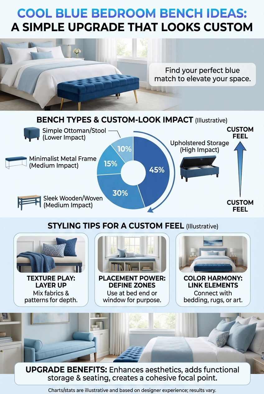 Cool Blue Bedroom Bench Ideas: A Simple Upgrade That Looks Custom - photo 3