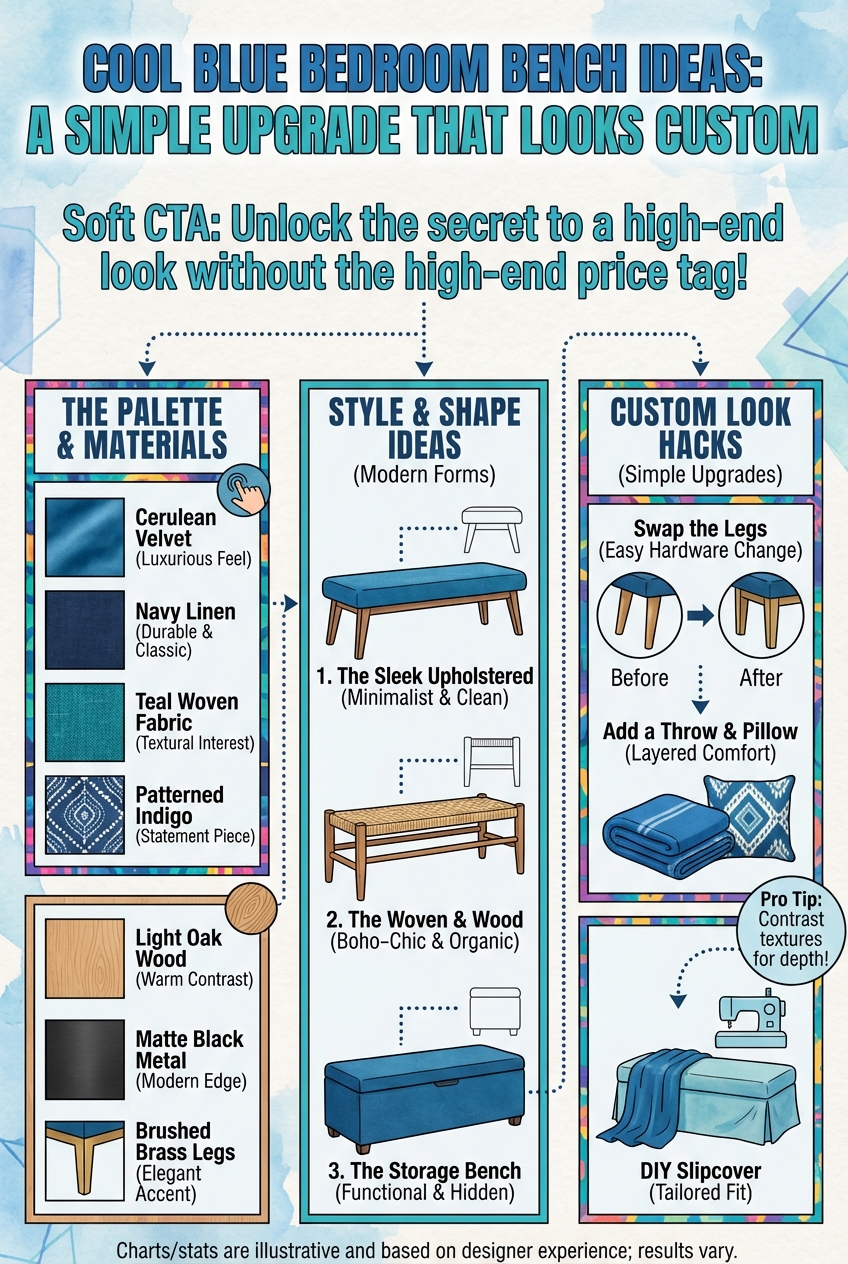 Cool Blue Bedroom Bench Ideas: A Simple Upgrade That Looks Custom - photo 4