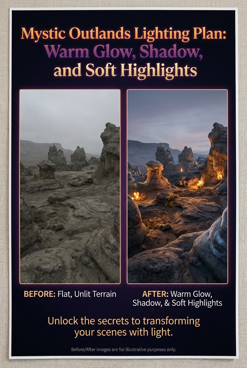 Mystic Outlands Lighting Plan: Warm Glow, Shadow, and Soft Highlights - photo 5