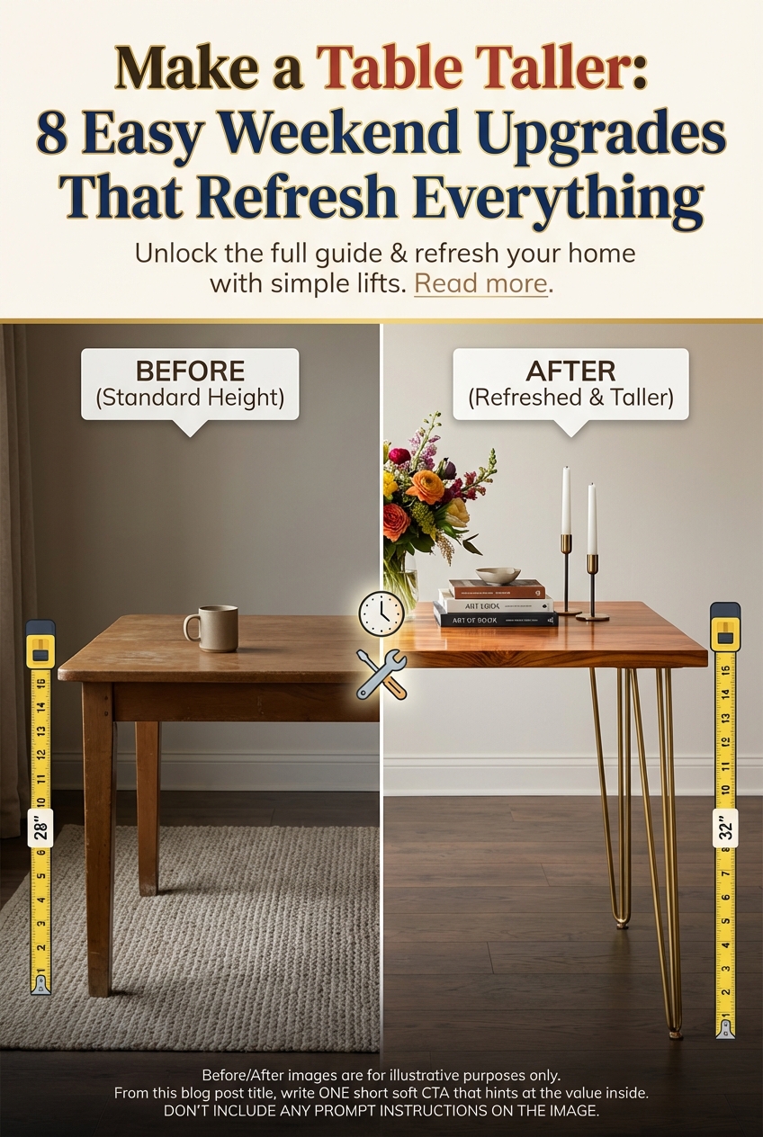 Make a Table Taller: 8 Easy Weekend Upgrades That Refresh Everything - photo 5