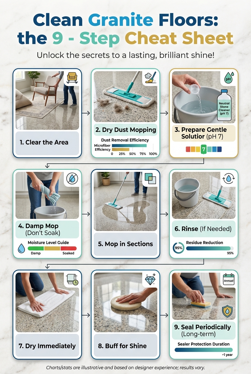 Clean Granite Floors: the 9 – Step Cheat Sheet - photo 3