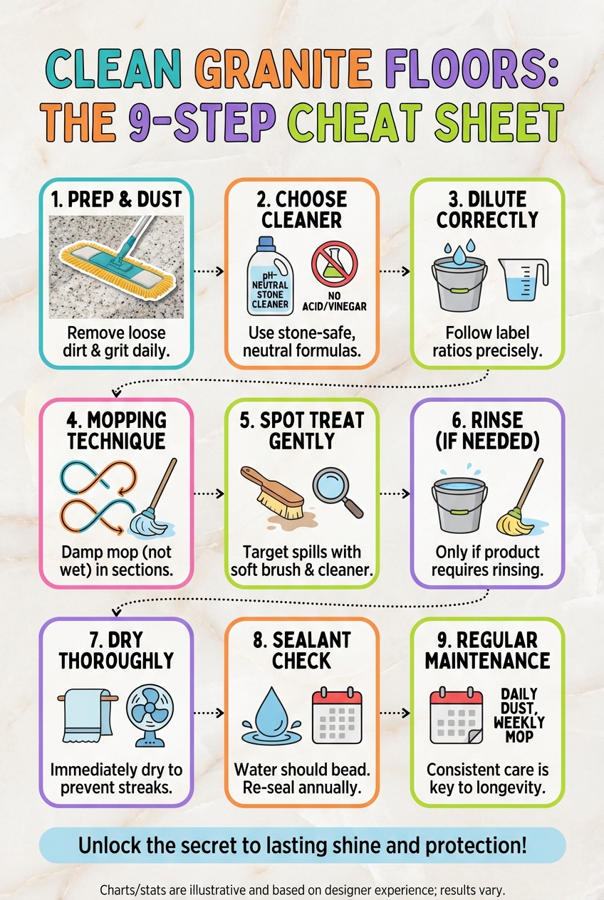 Clean Granite Floors: the 9 – Step Cheat Sheet - photo 4