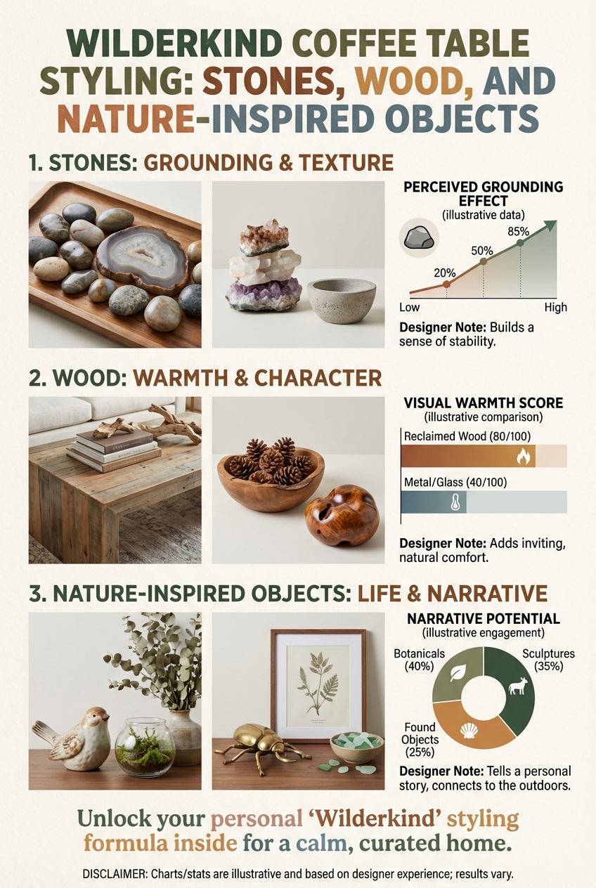 Wilderkind Coffee Table Styling: Stones, Wood, and Nature-Inspired Objects - photo 3