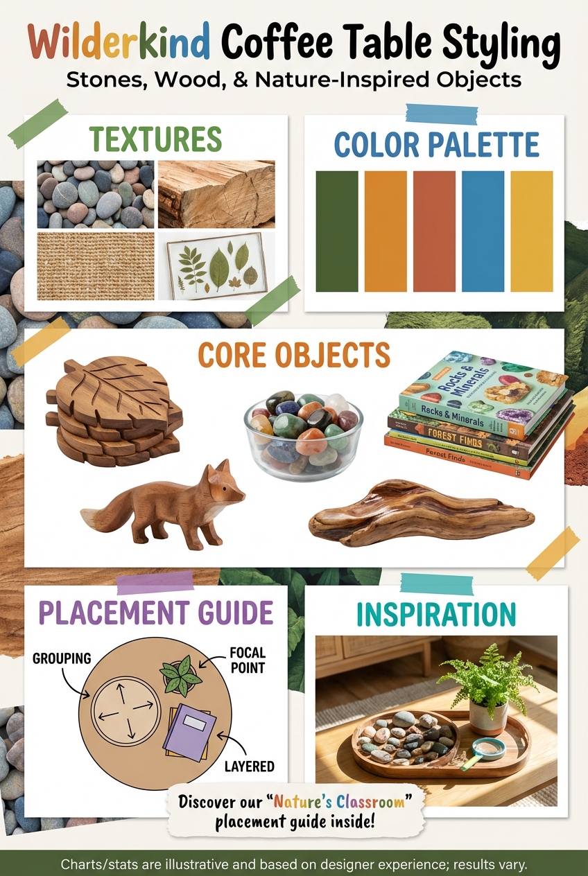 Wilderkind Coffee Table Styling: Stones, Wood, and Nature-Inspired Objects - photo 4