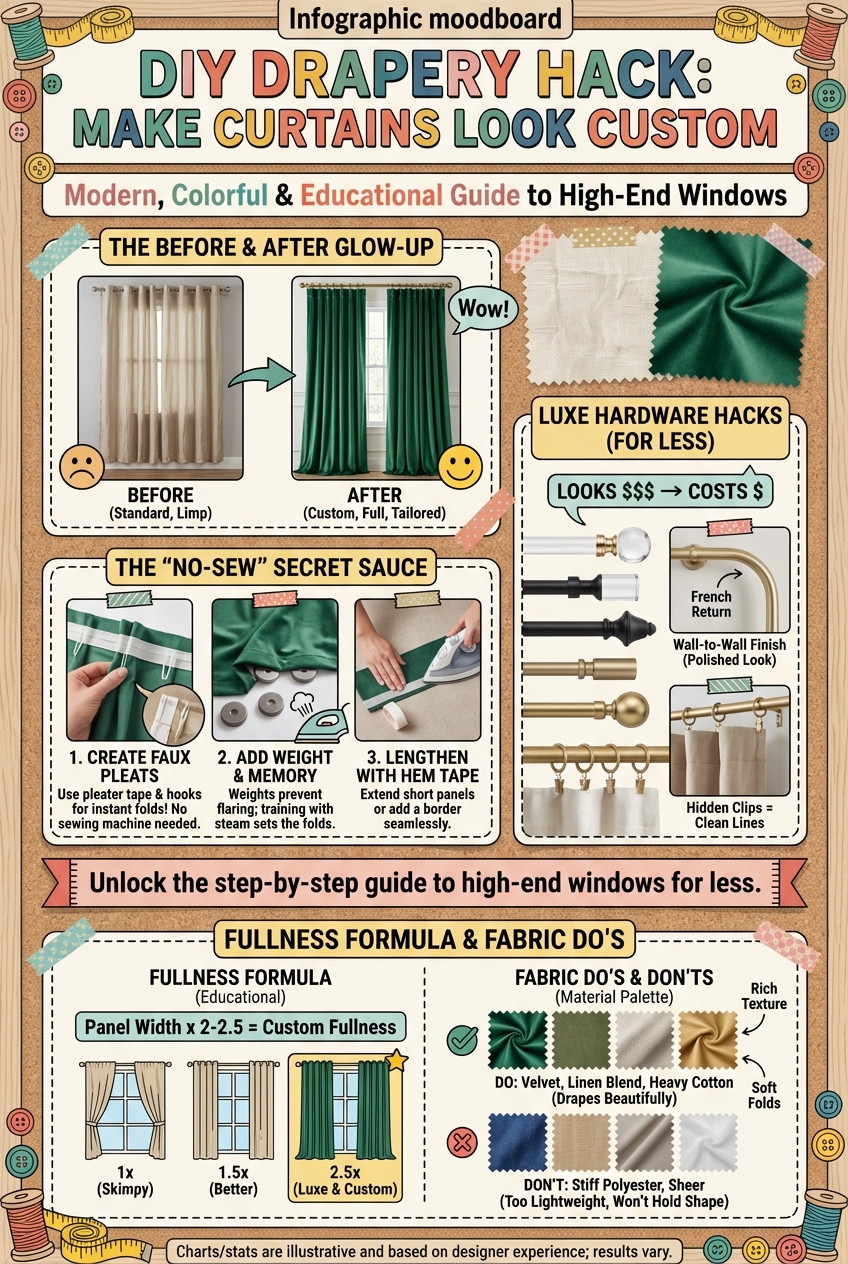 DIY Drapery Hack: Make Curtains Look Custom - photo 4