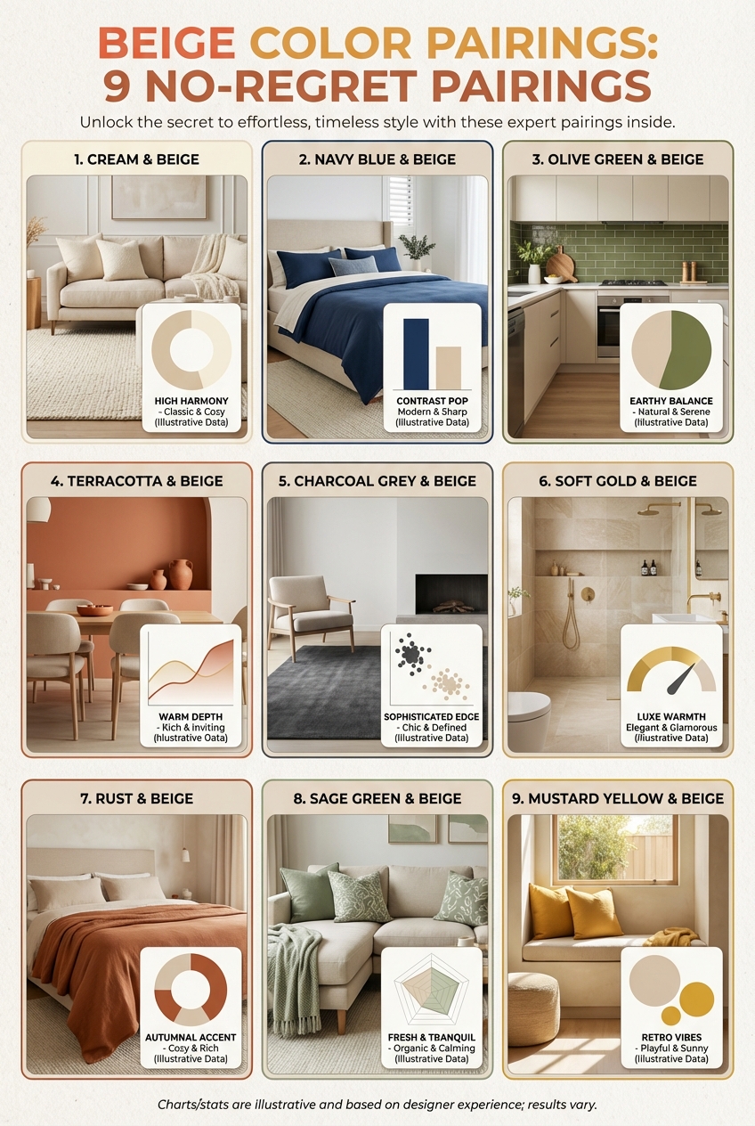 Beige Color Pairings: 9 No – Regret Pairings - photo 3