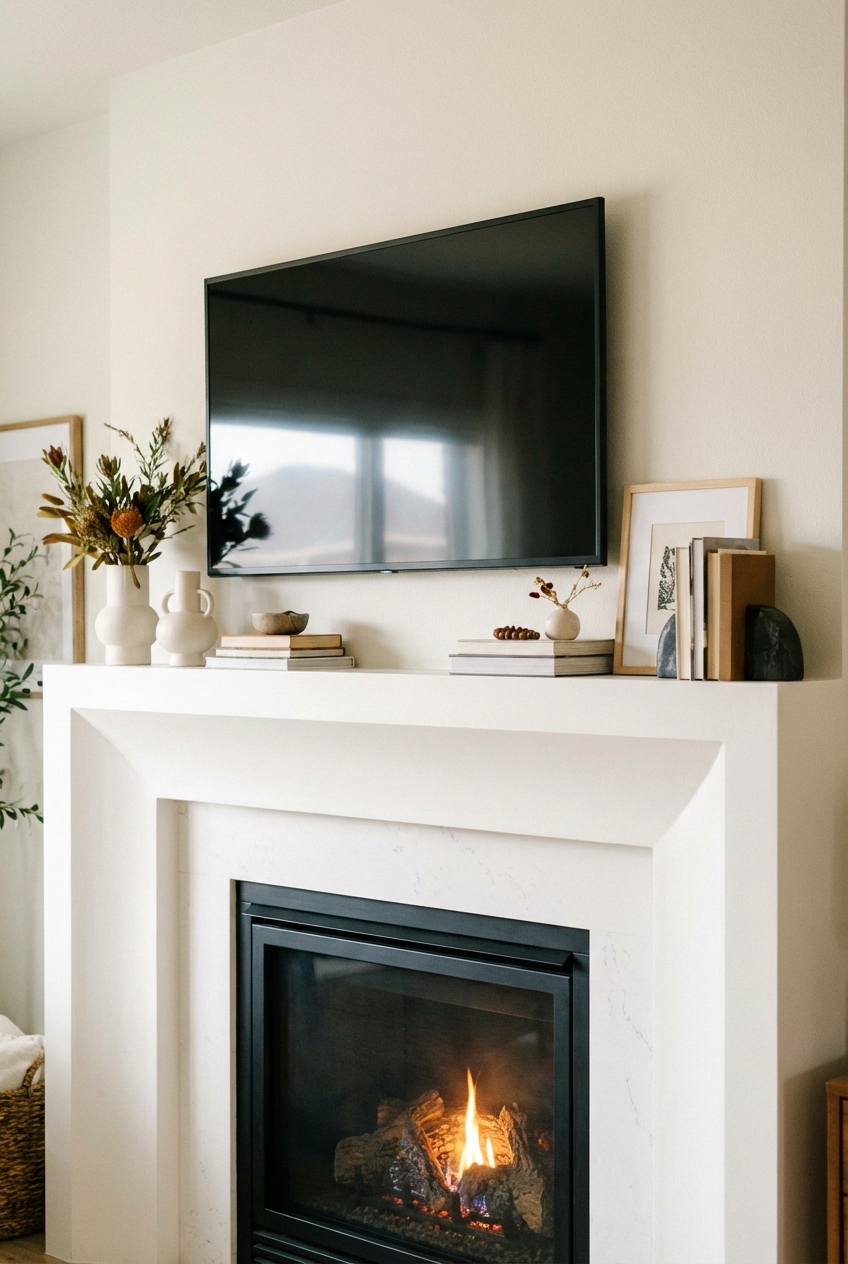 Decorate a Mantel with a TV: the 9 – Step Room Reset