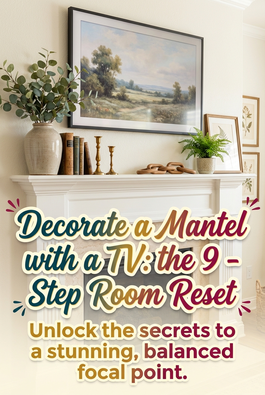 Decorate a Mantel with a TV: the 9 – Step Room Reset - photo 2
