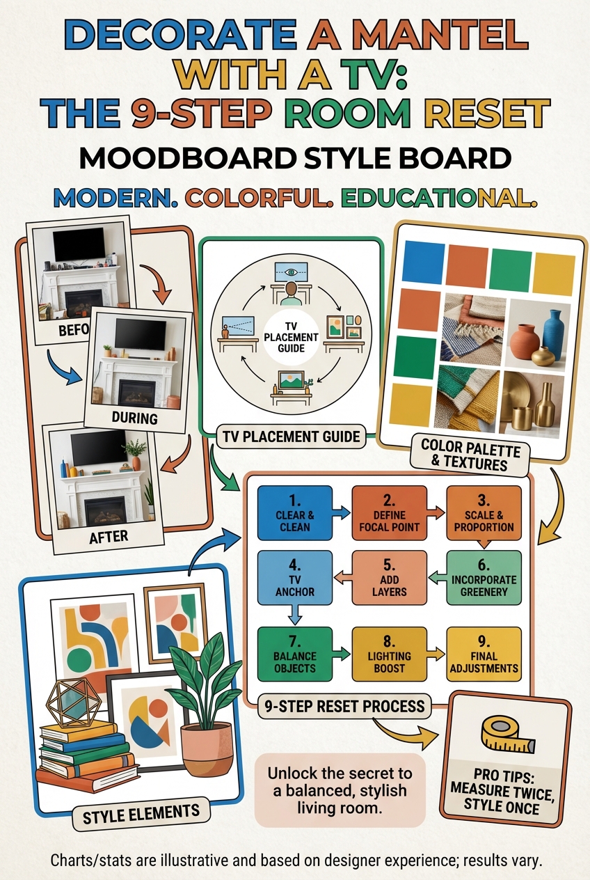 Decorate a Mantel with a TV: the 9 – Step Room Reset - photo 4