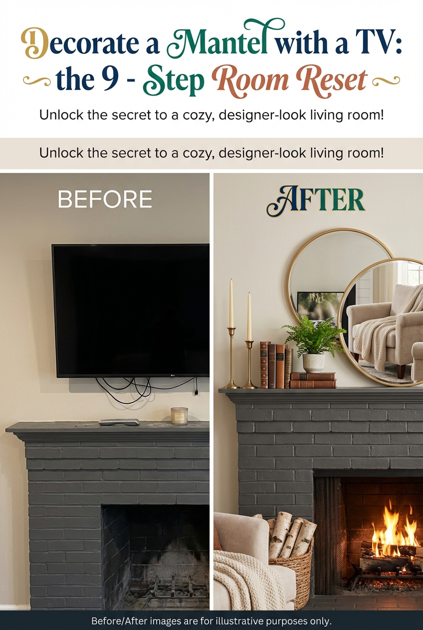 Decorate a Mantel with a TV: the 9 – Step Room Reset - photo 5