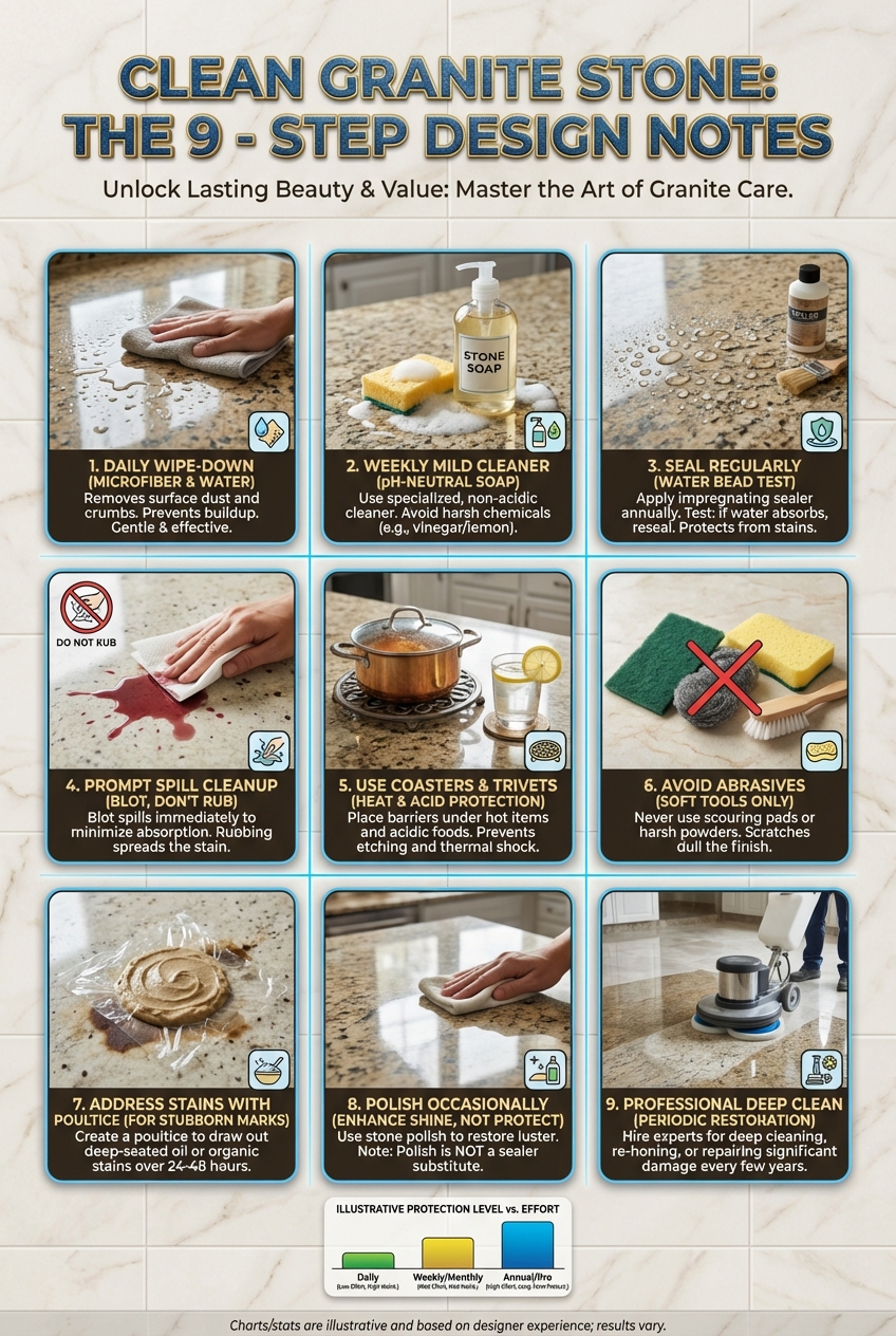 Clean Granite Stone: the 9 – Step Design Notes - photo 3