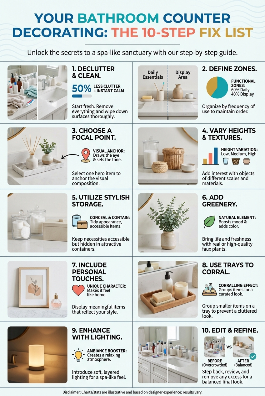 Your Bathroom Counter Decorating: the 10 – Step Fix List - photo 3