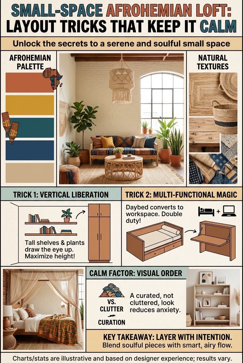 Small-Space Afrohemian Loft: Layout Tricks That Keep It Calm - photo 4