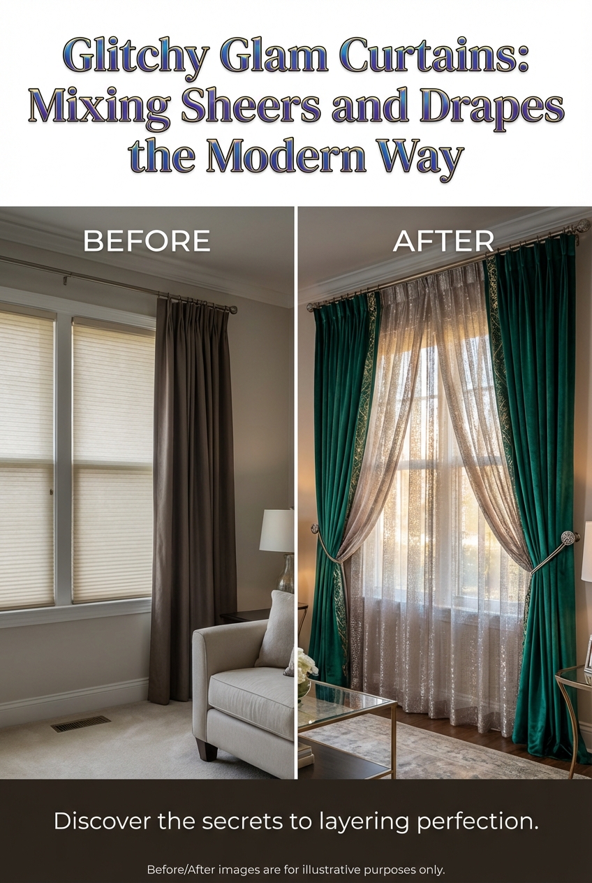 Glitchy Glam Curtains: Mixing Sheers and Drapes the Modern Way - photo 5