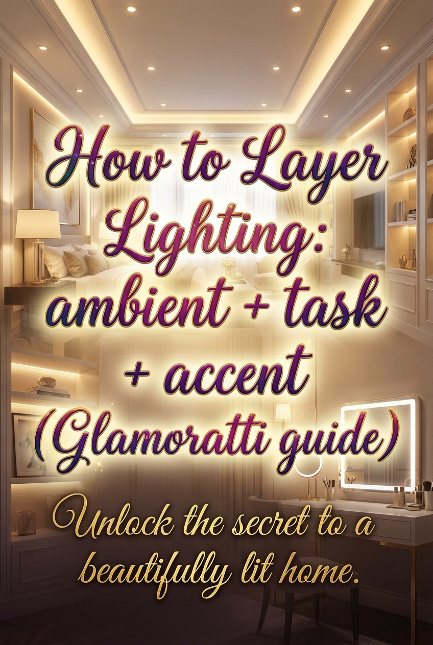 How to Layer Lighting: ambient + task + accent (Glamoratti guide) - photo 2