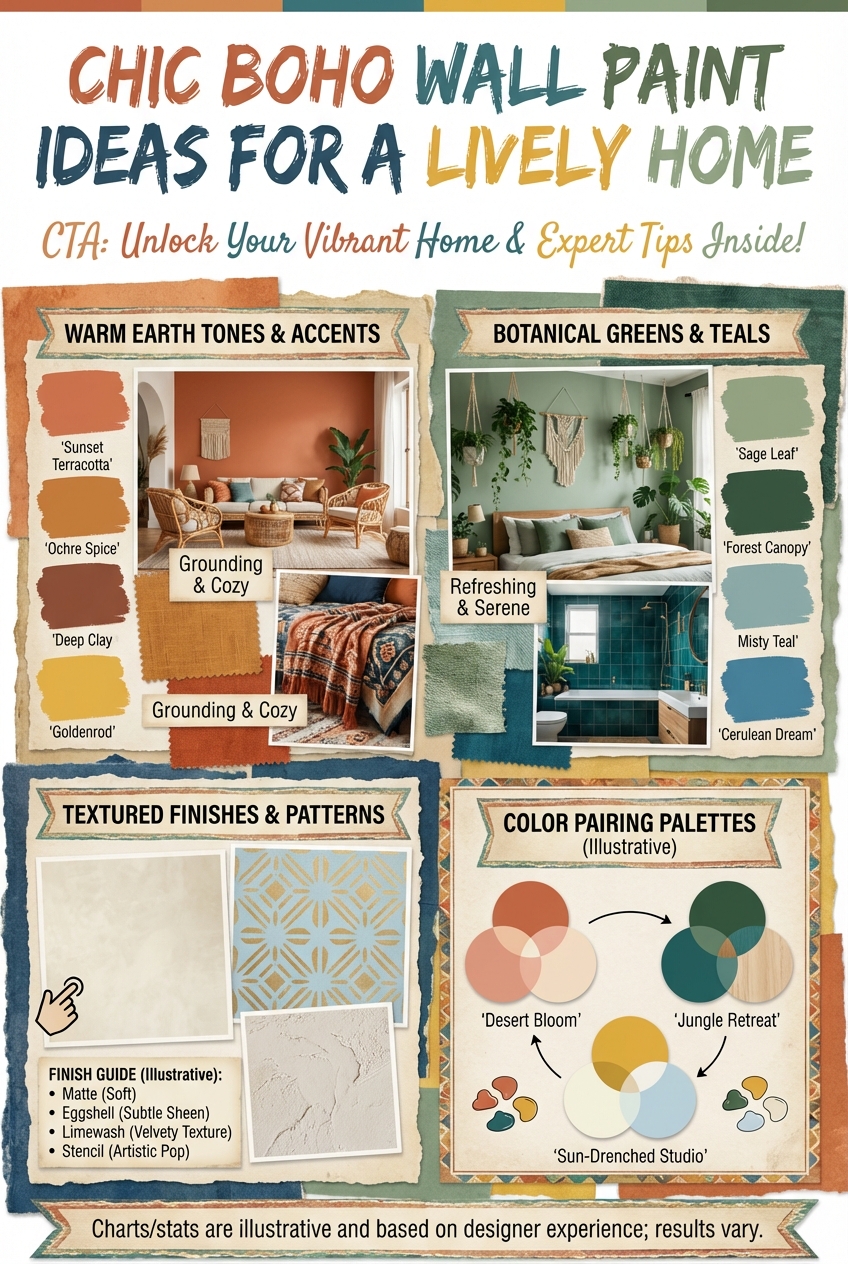 Chic Boho Wall Paint Ideas for a Lively Home - photo 4