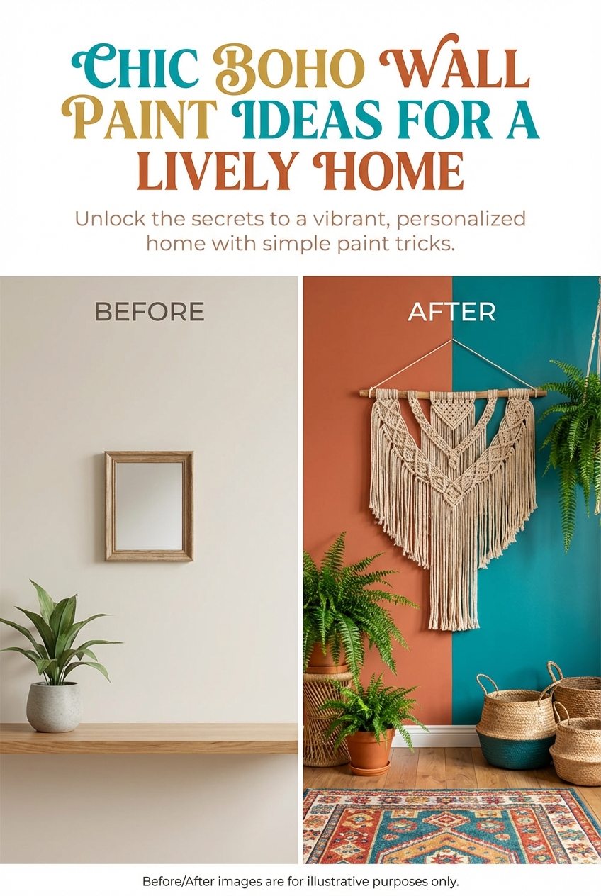 Chic Boho Wall Paint Ideas for a Lively Home - photo 5