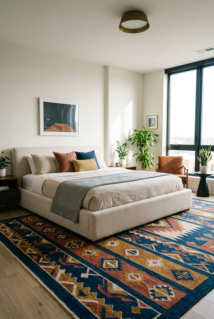 How to Put an Area Rug Under Bed Bedroom Design Enhancements