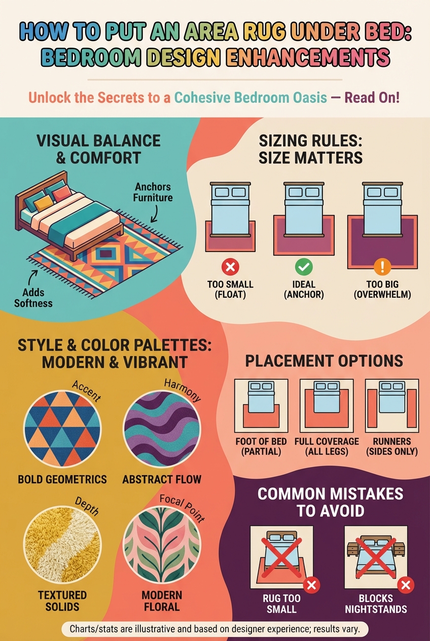 How to Put an Area Rug Under Bed Bedroom Design Enhancements - photo 4