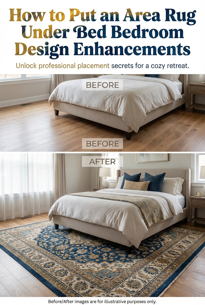 How to Put an Area Rug Under Bed Bedroom Design Enhancements - photo 5