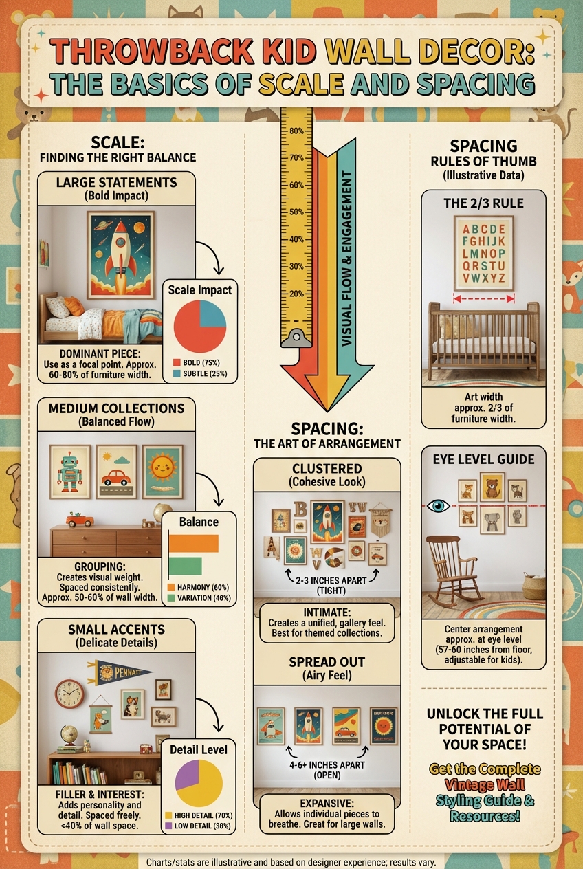 Throwback Kid Wall Decor: The Basics of Scale and Spacing - photo 3