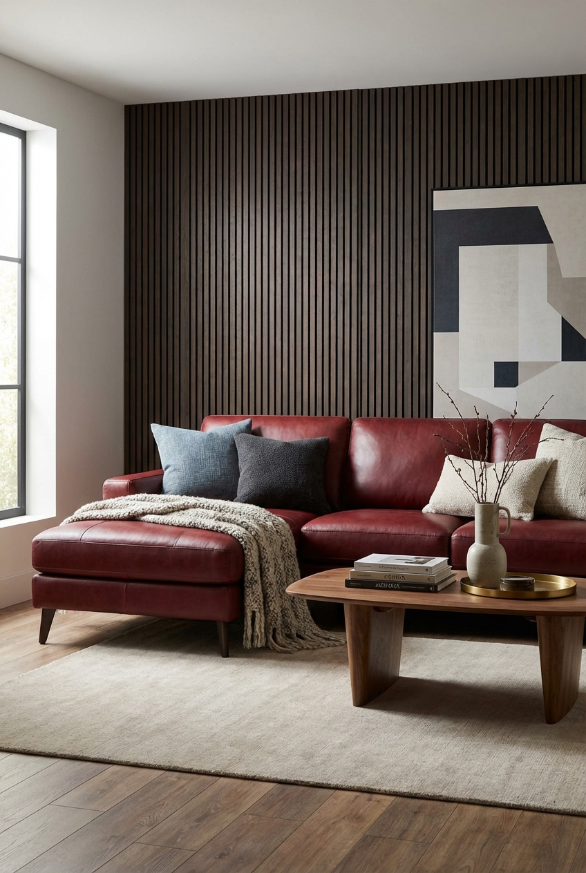 Red Leather Sofa Ideas for Chic Living Rooms