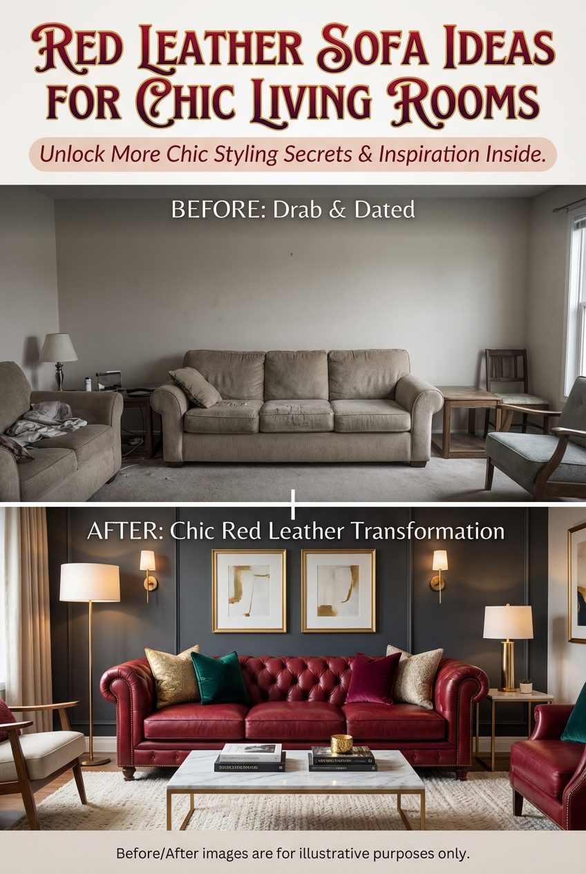 Red Leather Sofa Ideas for Chic Living Rooms - photo 5