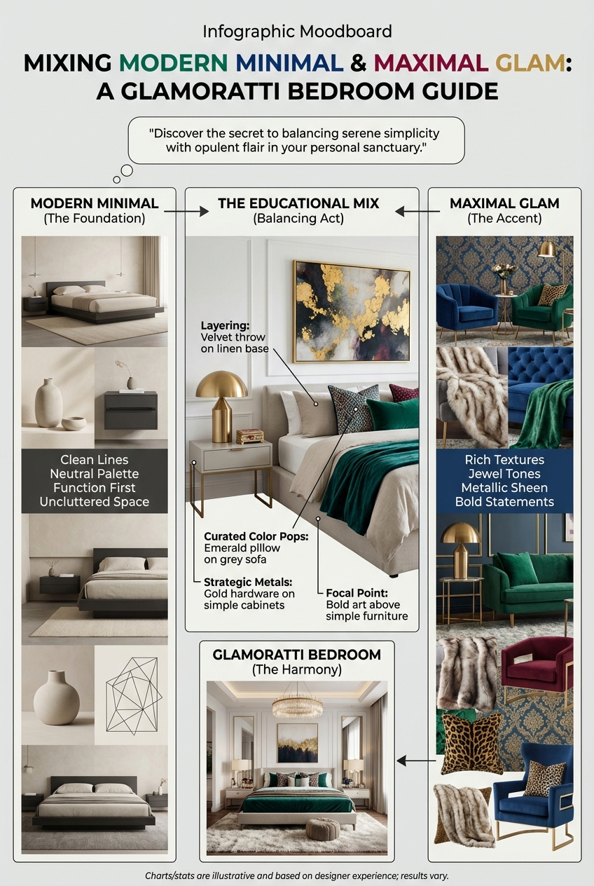 How to Mix Modern Minimal and Maximal Glam (Glamoratti Bedroom) - photo 4