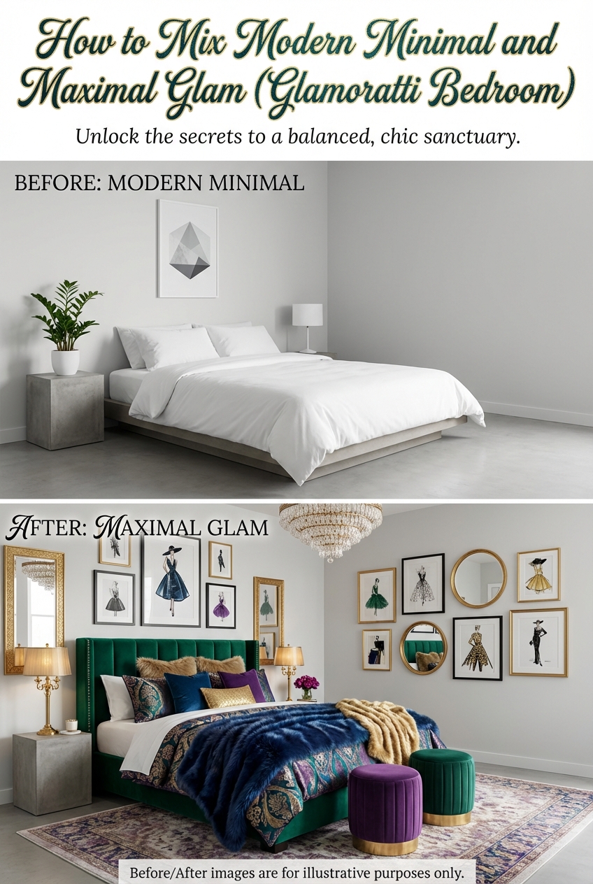 How to Mix Modern Minimal and Maximal Glam (Glamoratti Bedroom) - photo 5